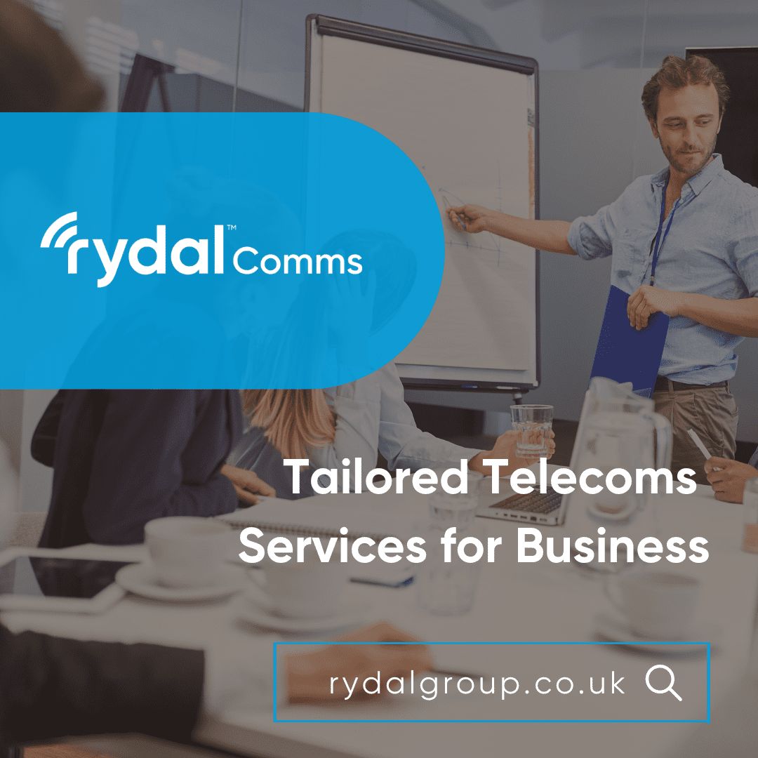 A business man delivering a presentation about tailored telecoms services for strong business results